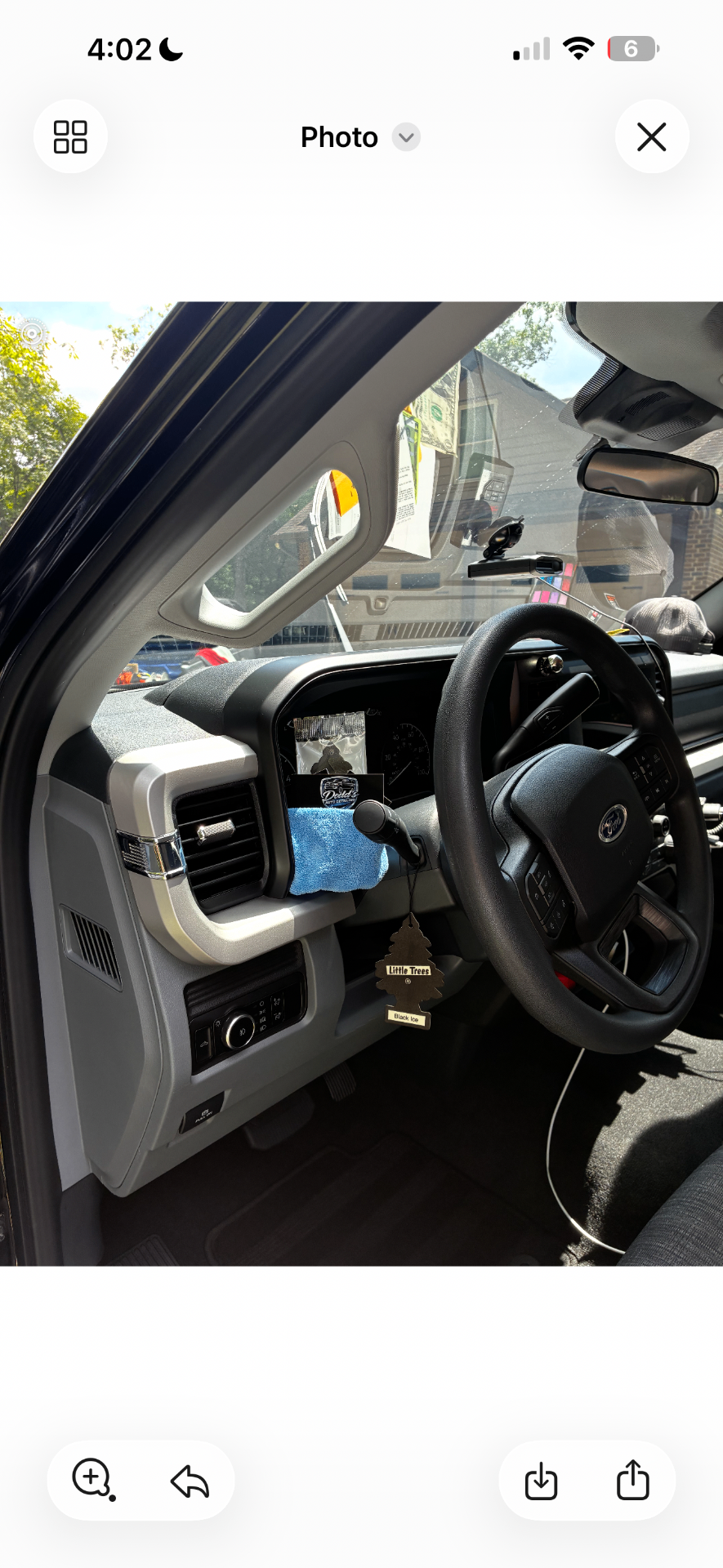Ford Super Duty dashboard cleaned and dressed